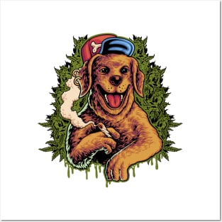 Dog Smoking Weed Posters and Art